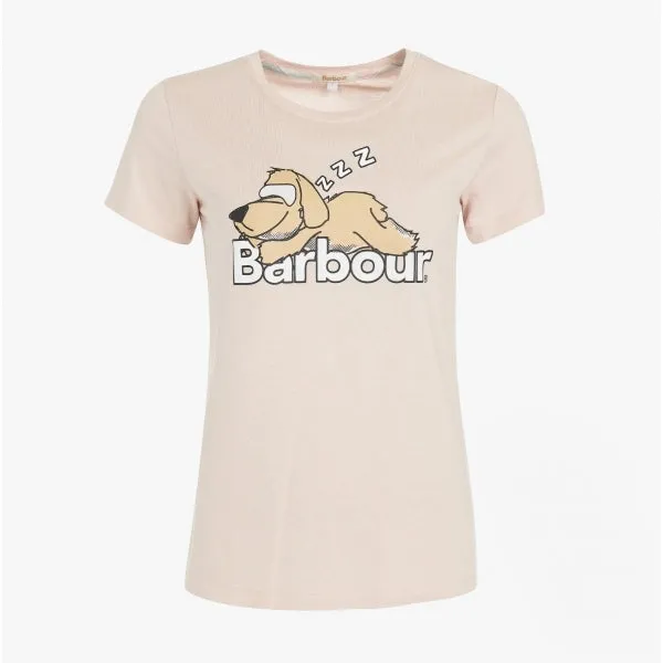 Barbour NELLIE Womens Cotton Blend T-Shirt Light Pink sold by House of Slippers product image thumbnail 2