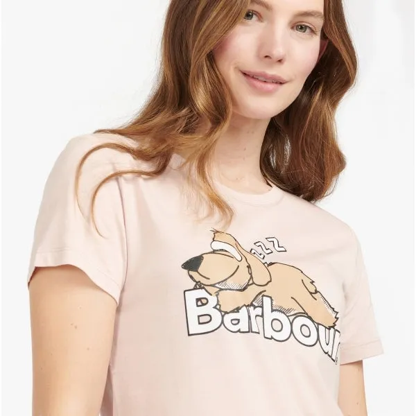 Barbour NELLIE Womens Cotton Blend T-Shirt Light Pink sold by House of Slippers product image thumbnail 5