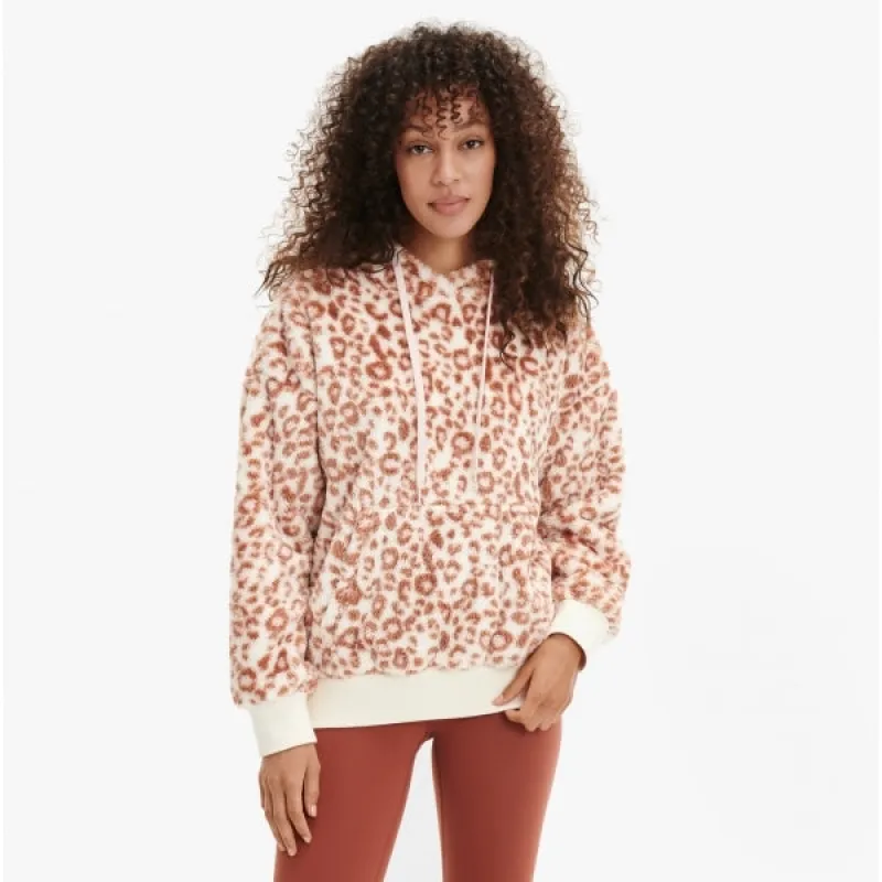 LOYRA Ladies Faux Sherpa Hoodie White Panther made by UGG