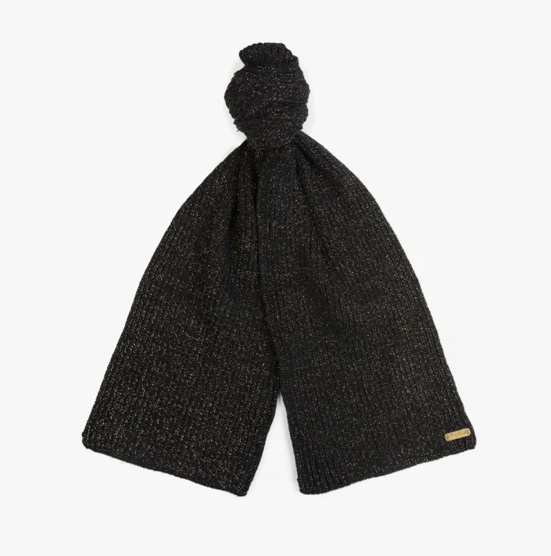 Barbour ESTORIL BEANIE & SCARF Womens Gift Set Black sold by House of Slippers
