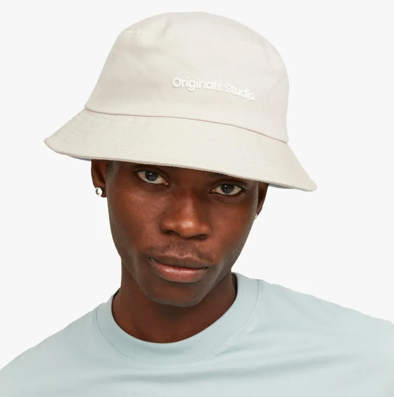 Jack & Jones VESTERBRO Mens Bucket Hat Moonbeam sold by House of Slippers