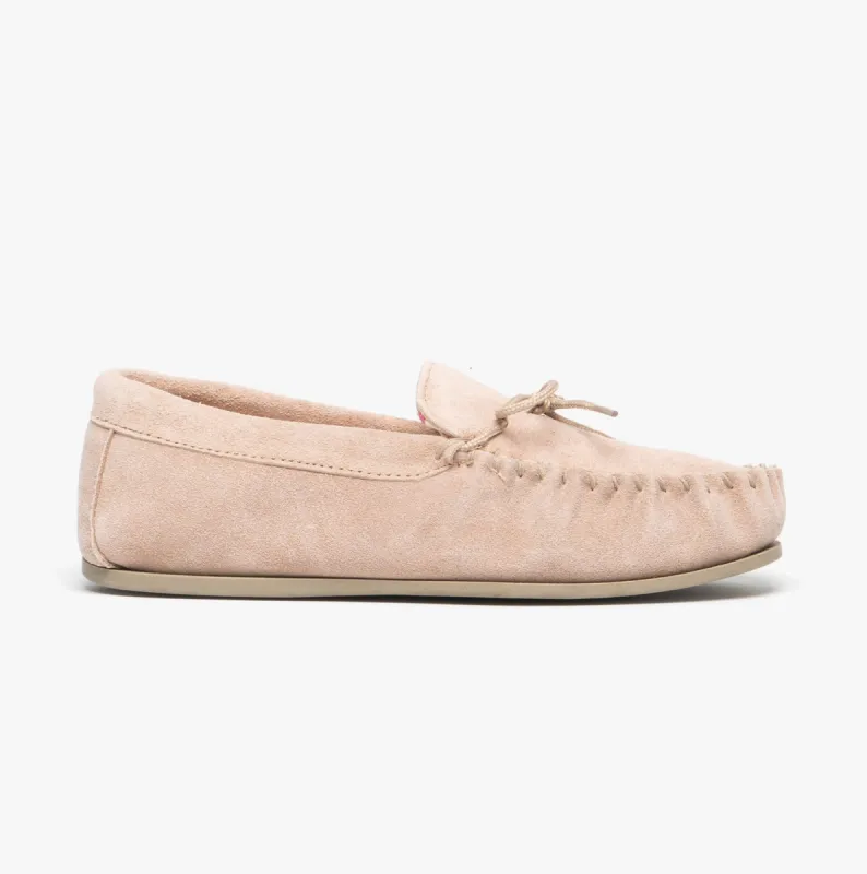 Mokkers LILY Womens Moccasin Slippers Stone sold by House of Slippers