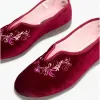 Sleepers DOLLEY Womens Full Slippers Wine sold by House of Slippers