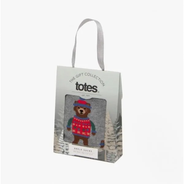 Totes Toasties NOVELTY ANKLE Mens Cotton Blend Socks Multi: sold by House of Slippers product image thumbnail 3