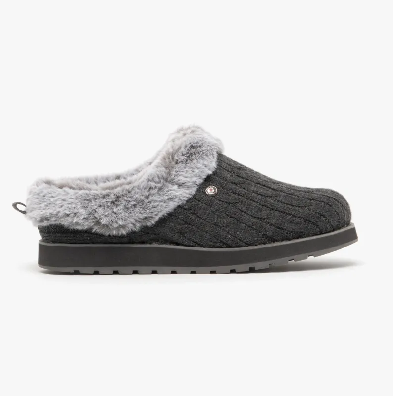 Skechers 31204/CCL KEEPSAKES ICE ANGEL Womens Mule Slippers Charcoal sold by House of Slippers