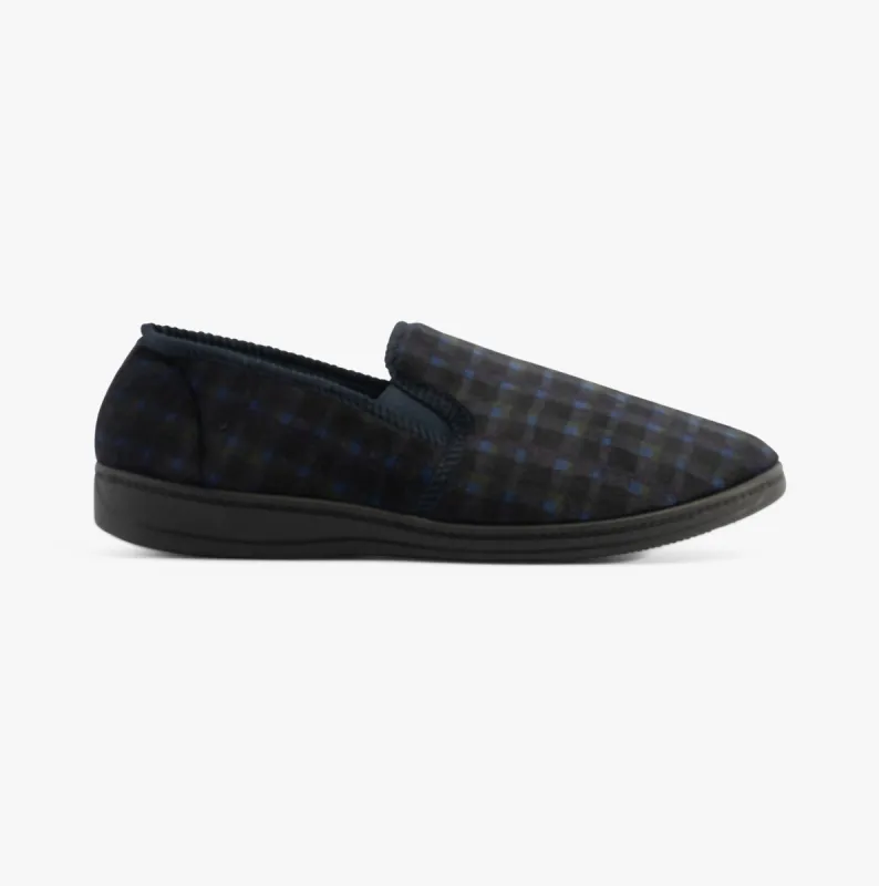 Jo & Joe EDWARD Mens Slippers Navy sold by House of Slippers