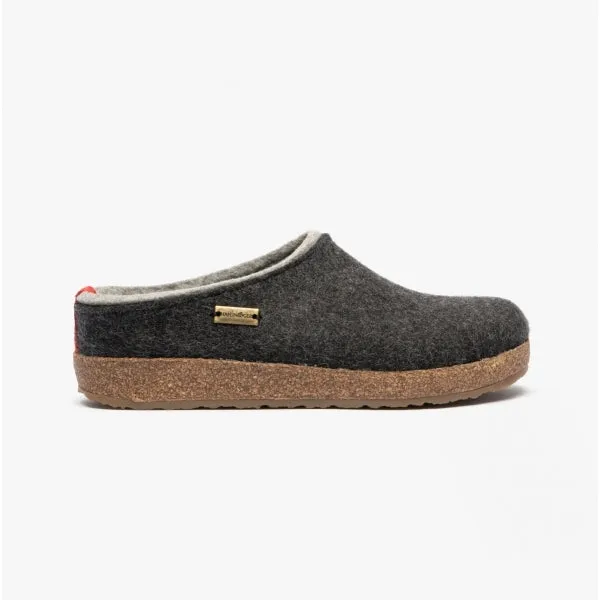 Haflinger KRIS Womens Wool Slippers Graphite sold by House of Slippers