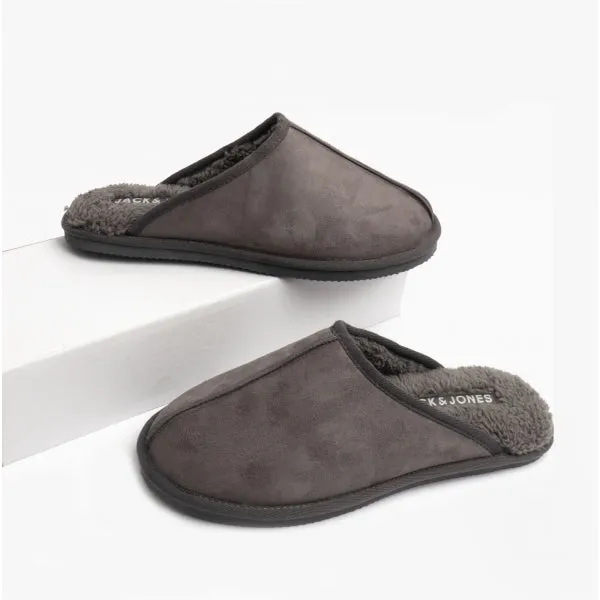 Jack & Jones DUDELY Mens Microfiber Mule Slippers Castlerock sold by House of Slippers product image thumbnail 2
