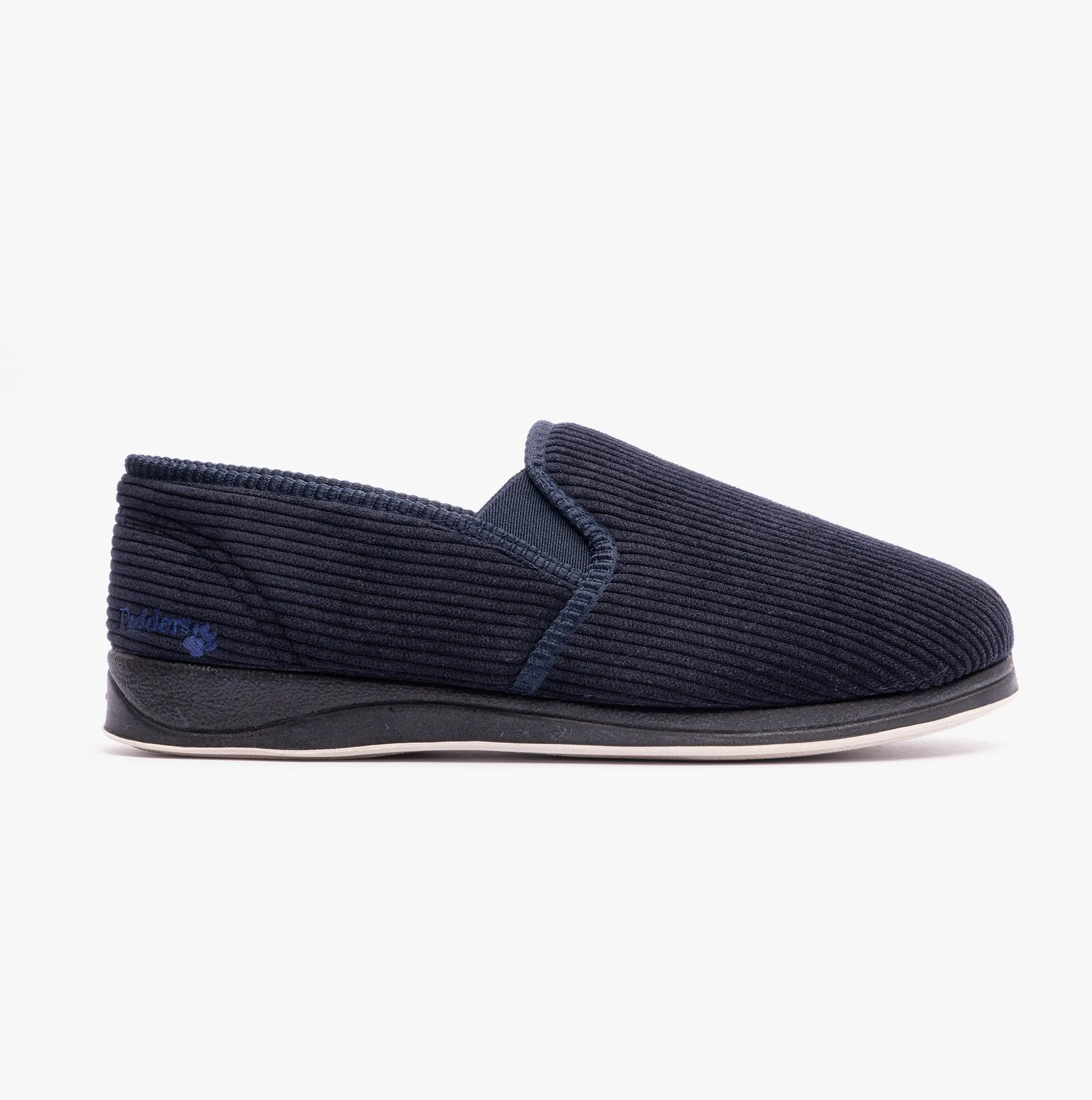 Padders ALBERT Mens (G Fit) Full Slippers Corduroy Navy sold by House of Slippers
