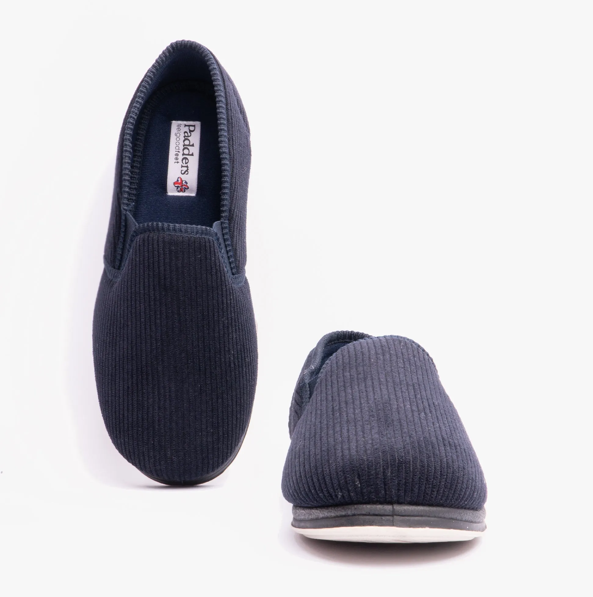 Padders ALBERT Mens (G Fit) Full Slippers Corduroy Navy sold by House of Slippers product image thumbnail 5