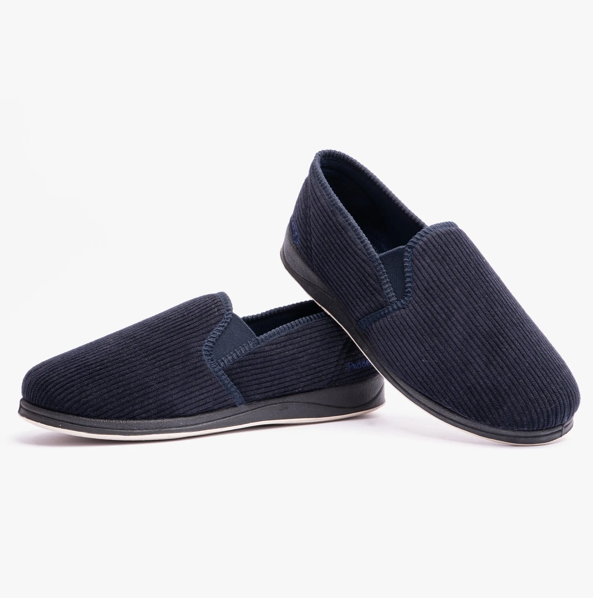 Padders ALBERT Mens (G Fit) Full Slippers Corduroy Navy sold by House of Slippers product image thumbnail 2