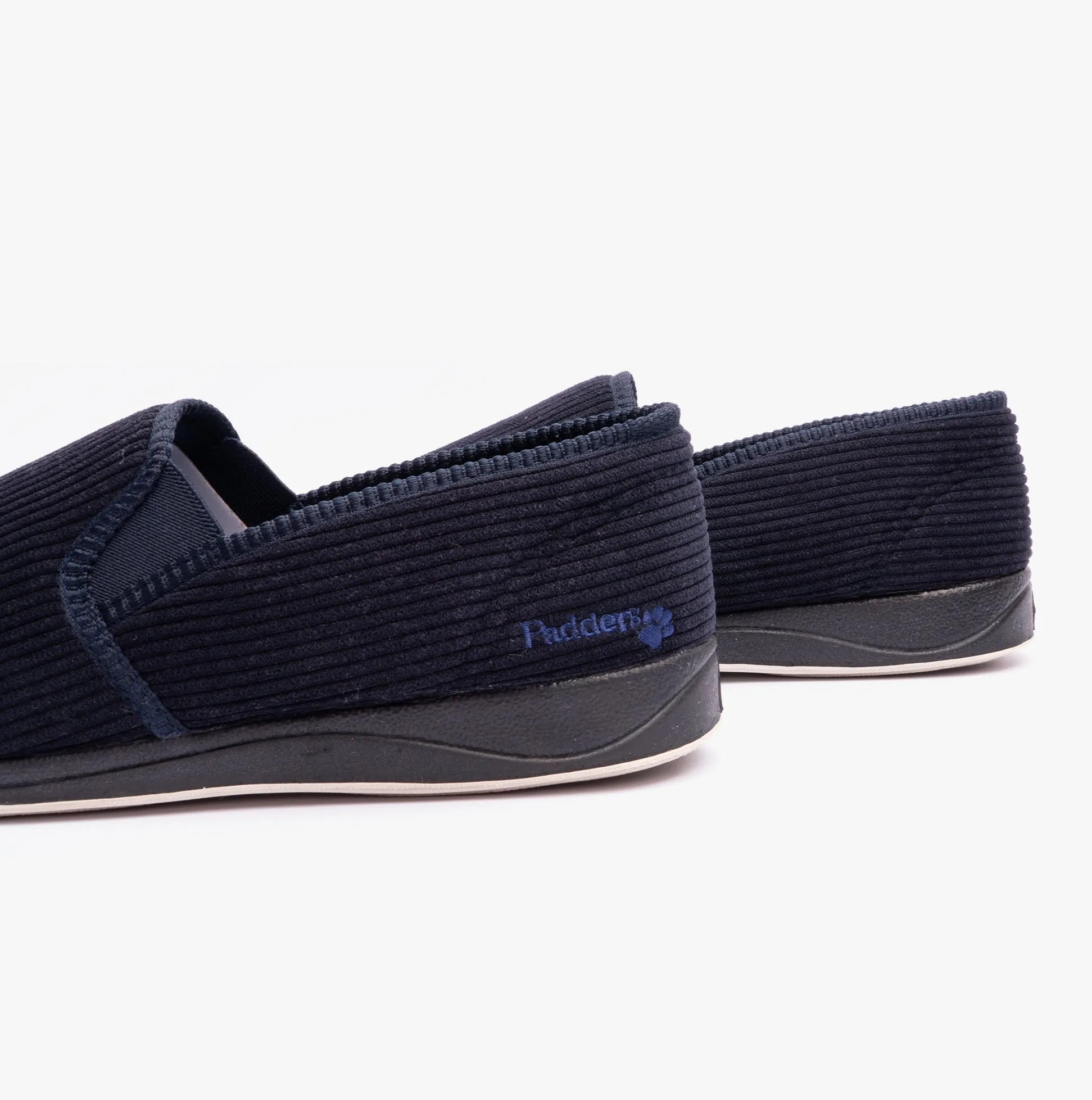Padders ALBERT Mens (G Fit) Full Slippers Corduroy Navy sold by House of Slippers product image thumbnail 4