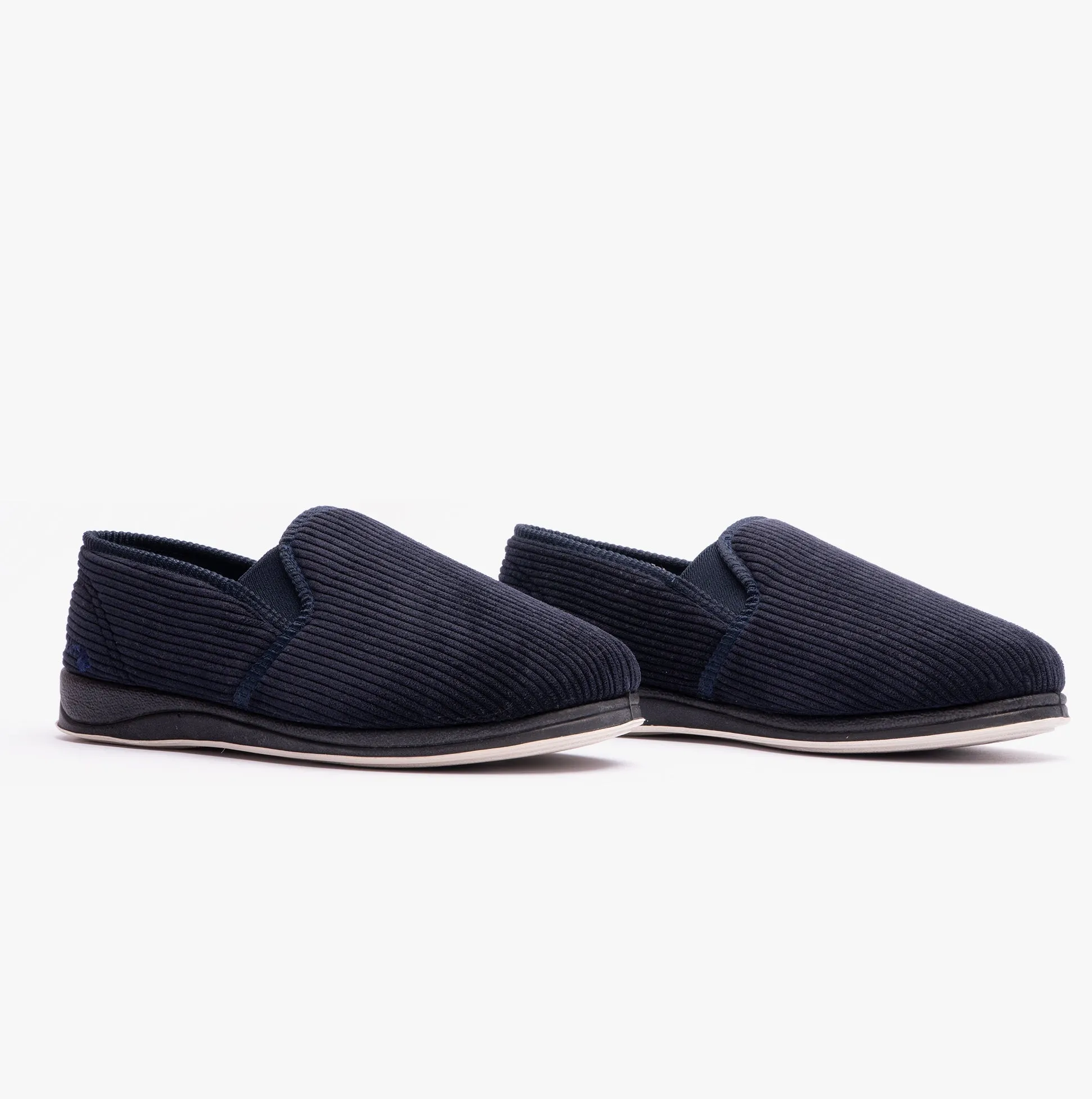 Padders ALBERT Mens (G Fit) Full Slippers Corduroy Navy sold by House of Slippers product image thumbnail 3