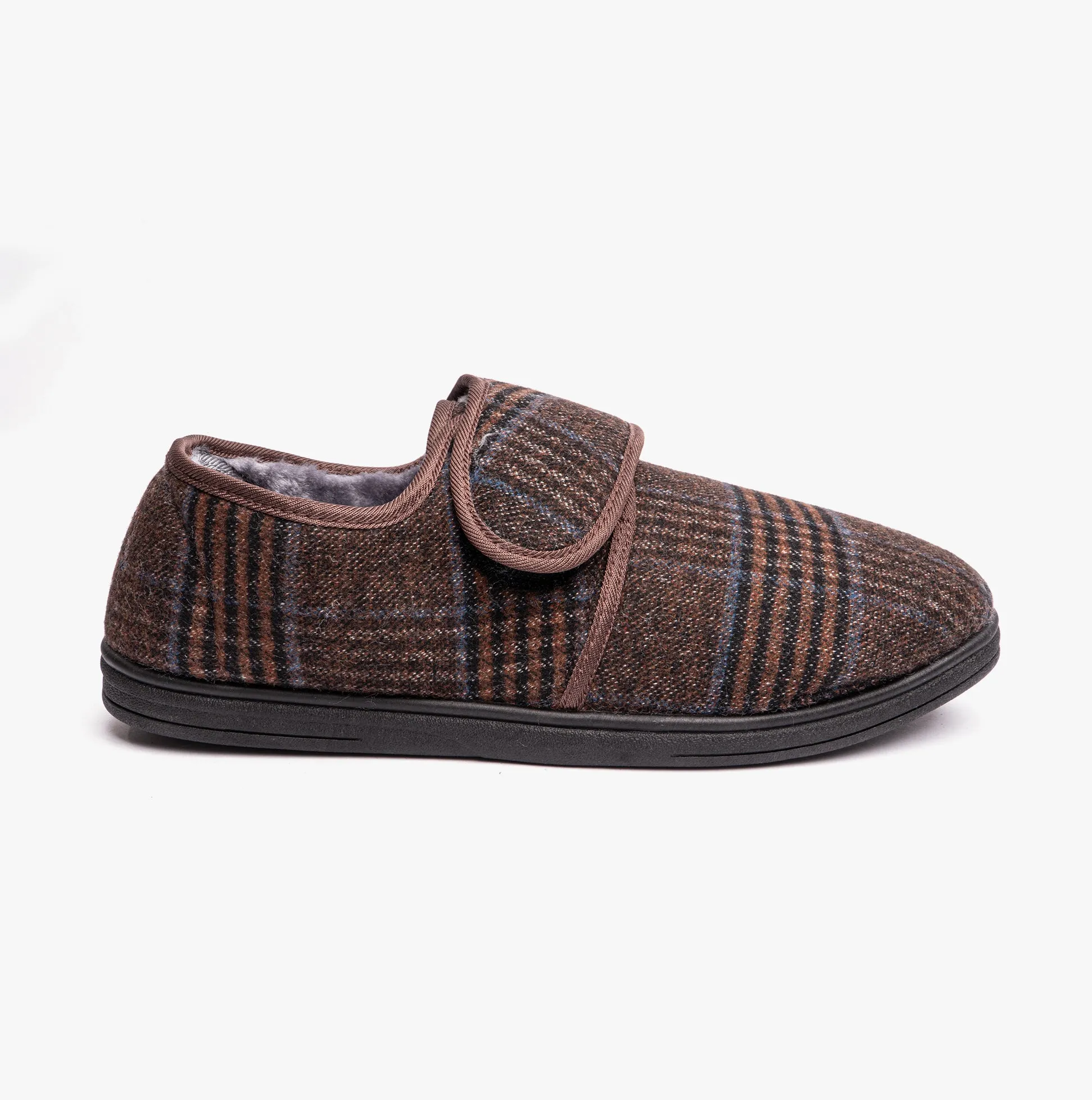 Dr Keller DAVID Mens Full Slippers Brown sold by House of Slippers