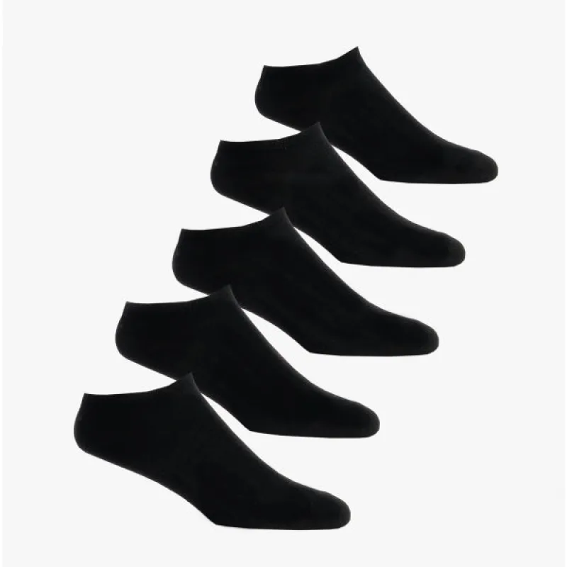 Jack & Jones BASIC MULTI SHORT Mens Cotton Mix 5 Pack Socks Black sold by House of Slippers