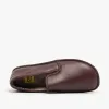 663 (DUBLIN) Mens Leather Full Slippers Bordeaux sold by House of Slippers