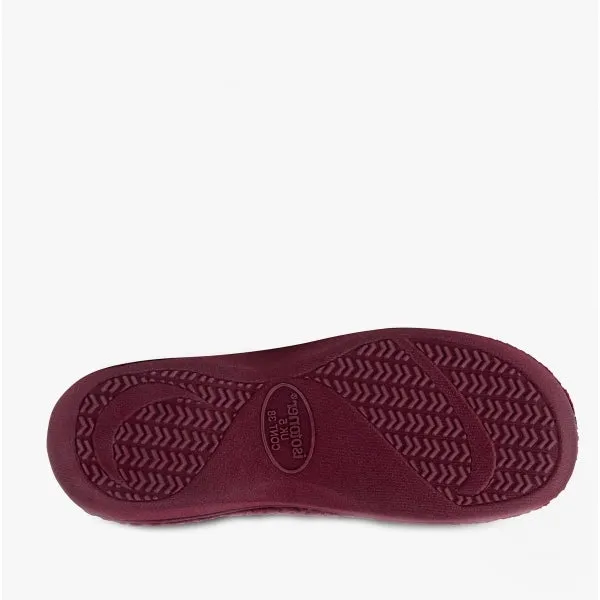 POPCORN TERRY Ladies Mule Slippers Burgundy sold by House of Slippers product image thumbnail 3
