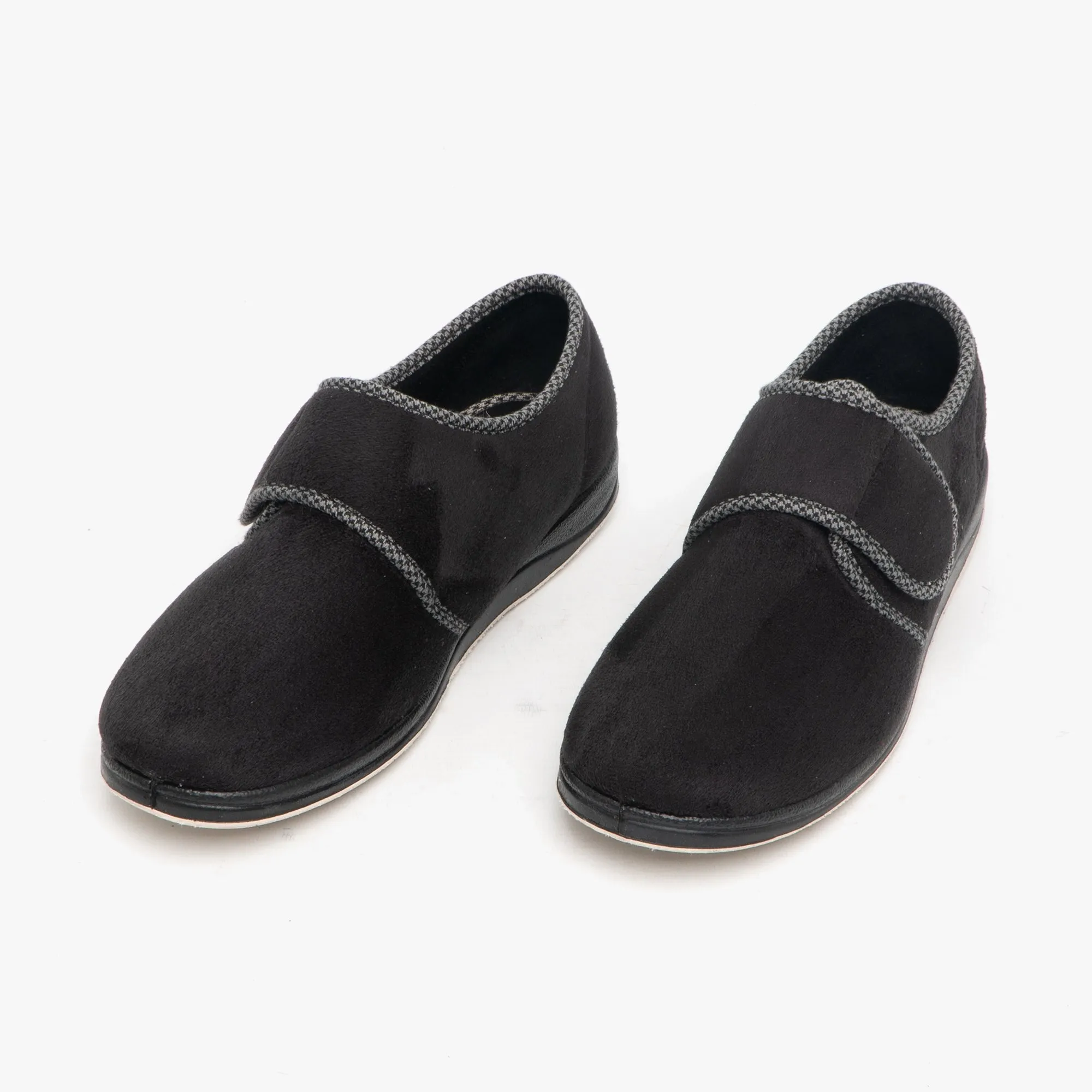 HARRY Mens (G Fit) Touch Fasten Slippers Black sold by House of Slippers product image thumbnail 2
