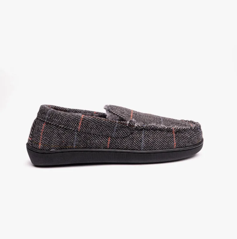 Dr Keller BURT Mens Full Slippers Grey sold by House of Slippers