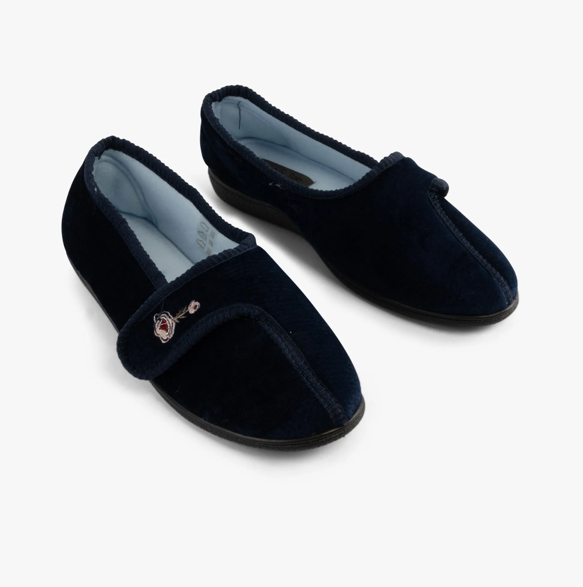 Jo & Joe IDA Womens Full Slippers Navy sold by House of Slippers product image thumbnail 2