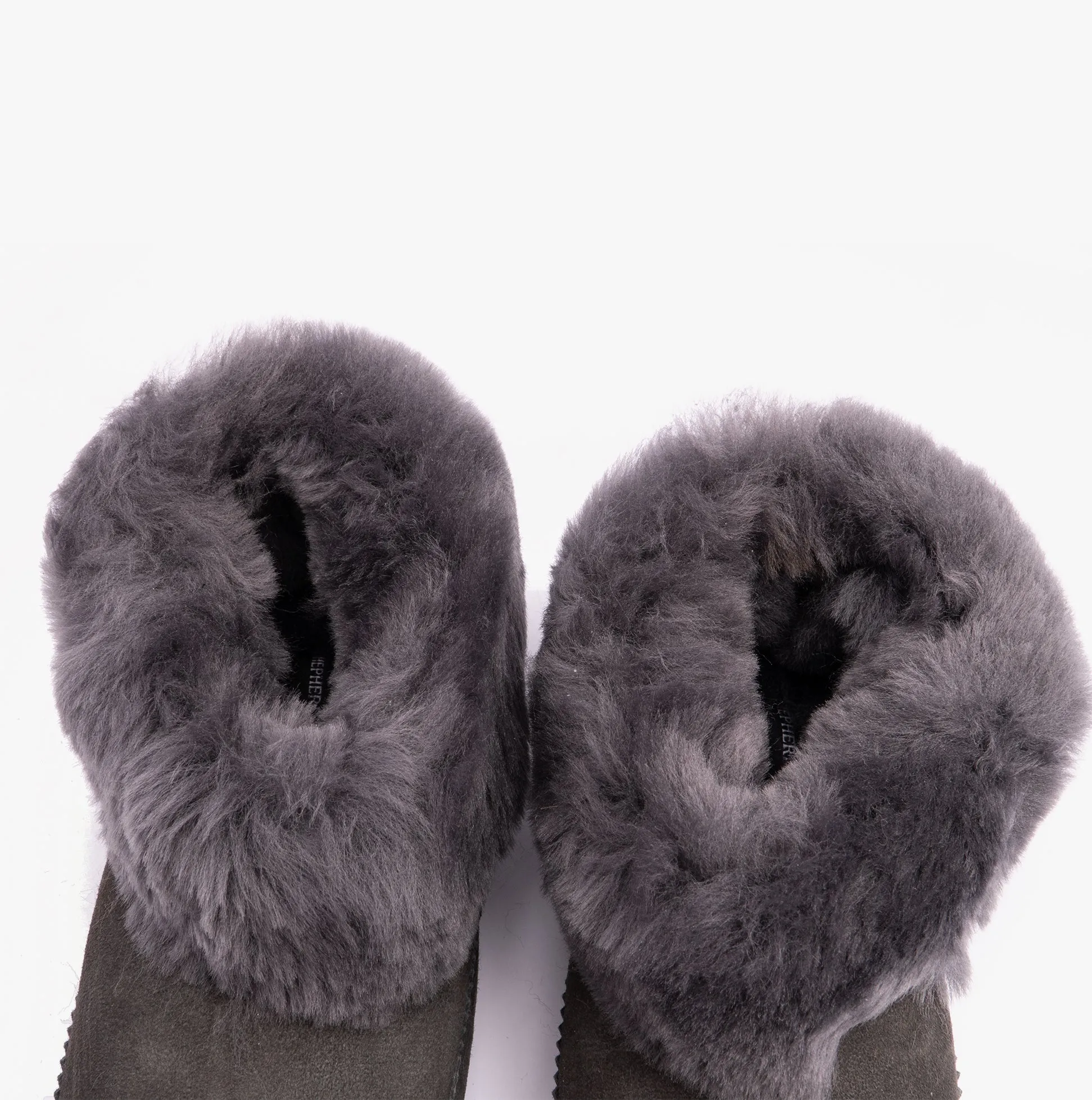 EMMY Womens Sheepskin Slipper Boots Asphalt sold by House of Slippers product image thumbnail 4