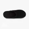 PERFORATED SUEDETTE Mule Slippers Mens Black sold by House of Slippers