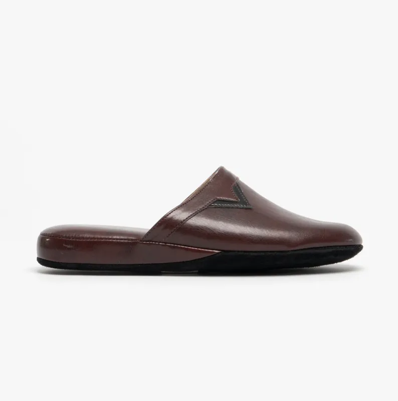 PIERO Mens Mule Slippers Bordeaux sold by House of Slippers