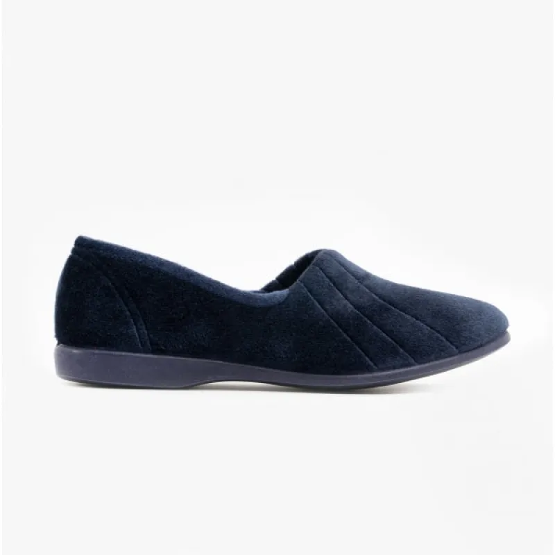 GBS AUDREY Womens Slippers Navy sold by House of Slippers