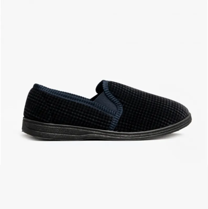 Mirak HIGHBURY Mens Slippers Navy sold by House of Slippers