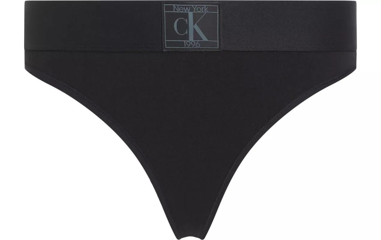 Calvin Klein CK ESTABLISHED Womens Thong Black sold by House of Slippers