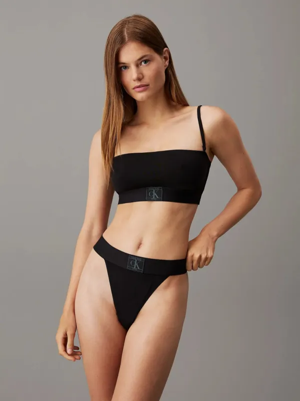 Calvin Klein CK ESTABLISHED Womens Unlined Bralette Black sold by House of Slippers