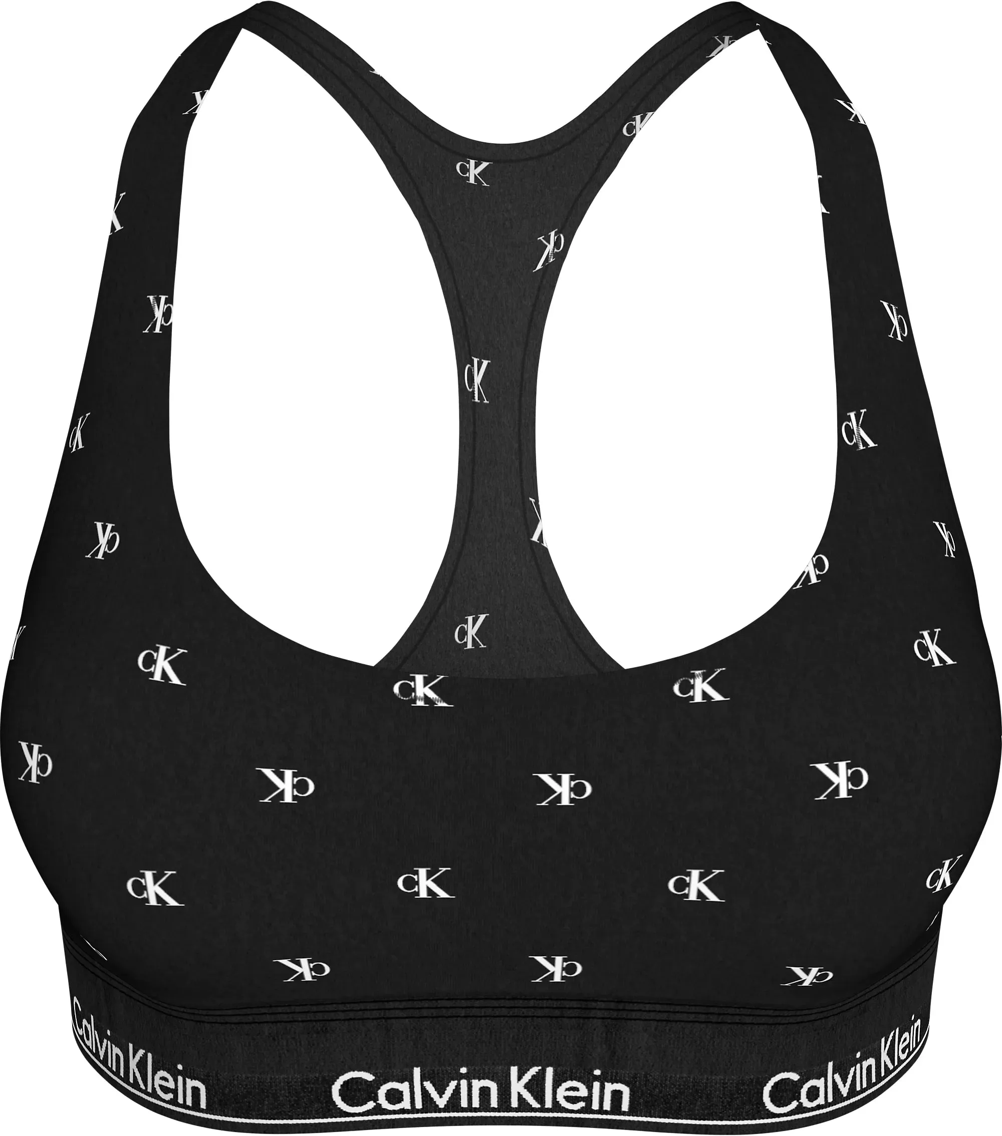 Calvin Klein MODERN COTTON Womens Unlined Bralette Black Diamond Logo Print sold by House of Slippers product image thumbnail 2