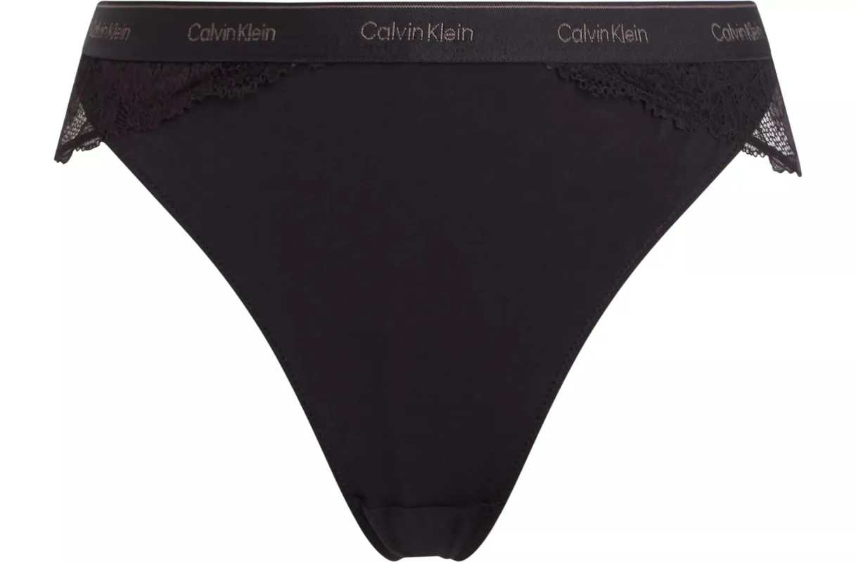 Calvin Klein ICON LACE Womens Tanga Black sold by House of Slippers