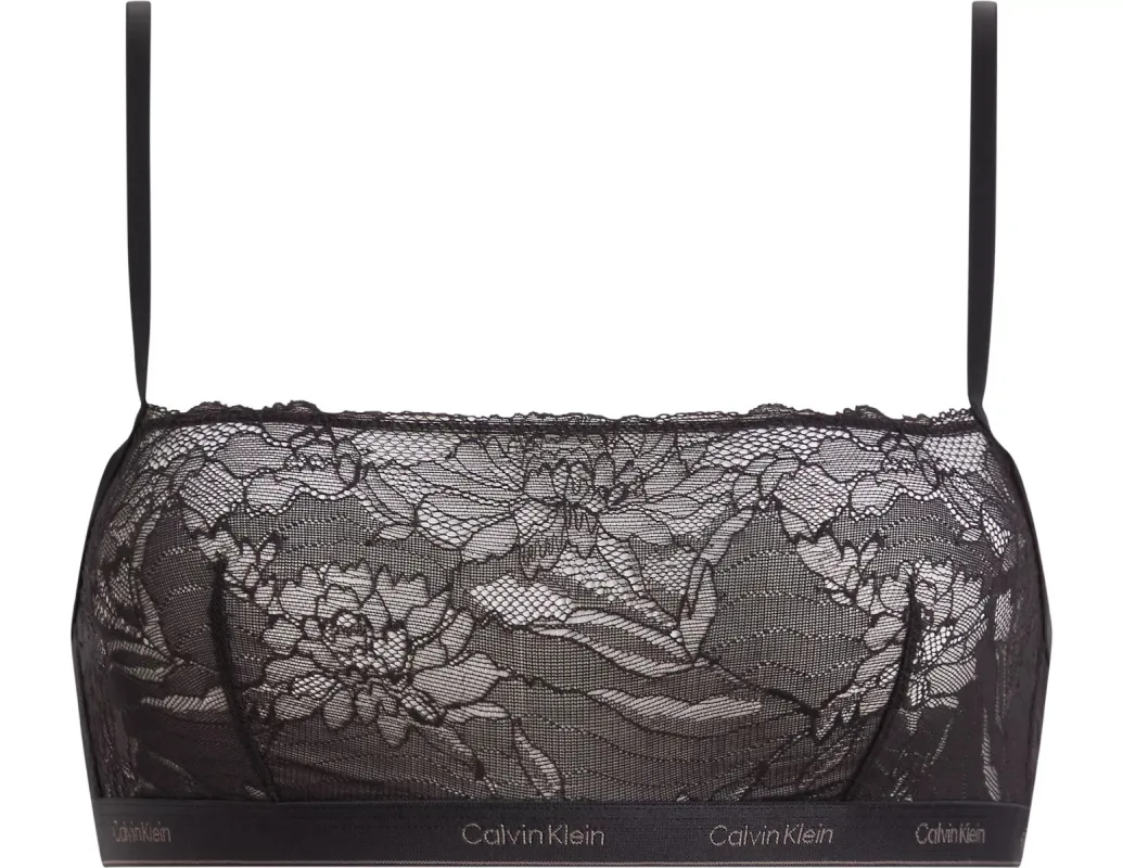 Calvin Klein MODERN LACE Womens Unlined Bralette Black sold by House of Slippers
