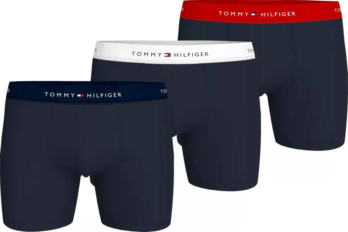 Tommy Hilfiger SIGNATURE COTTON ESS Mens  3 -Pack Boxer Briefs Multicoloured sold by House of Slippers