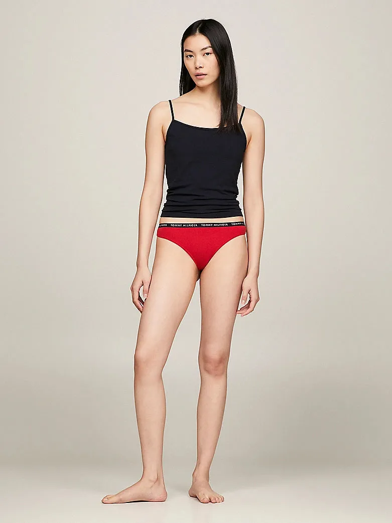 Tommy Hilfiger THONG 3 Pack Womens White/Desert Sky/Primary Red sold by House of Slippers product image thumbnail 3