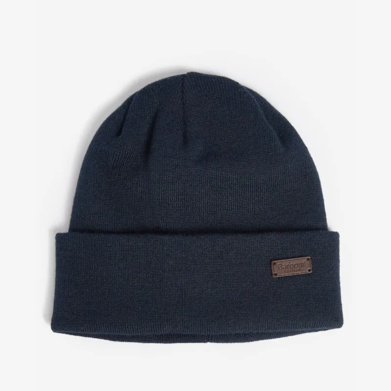 Barbour HEALEY Mens Beanie Navy sold by House of Slippers