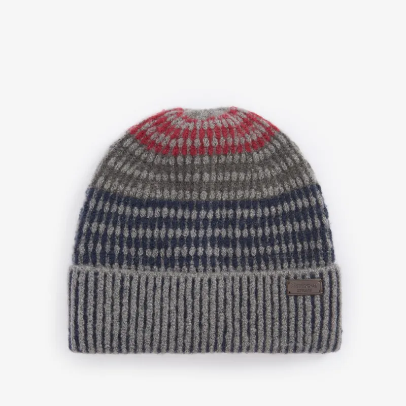 Barbour HARRAY Mens Beanie Blue Granite sold by House of Slippers