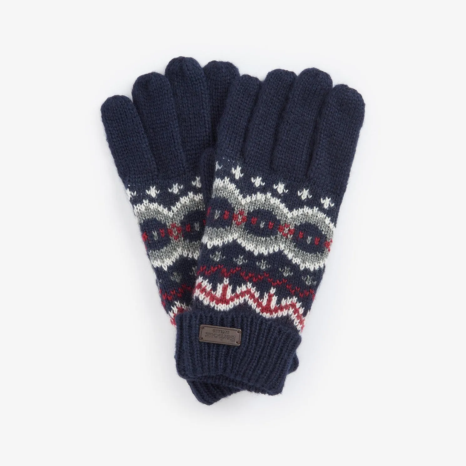 CASE FAIR ISLE GLOVES Mens Blue Granite sold by House of Slippers
