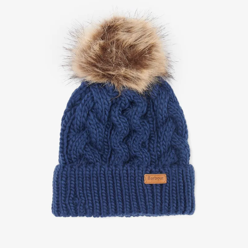PENSHAW Womens Pom-Pom Beanie Navy sold by House of Slippers