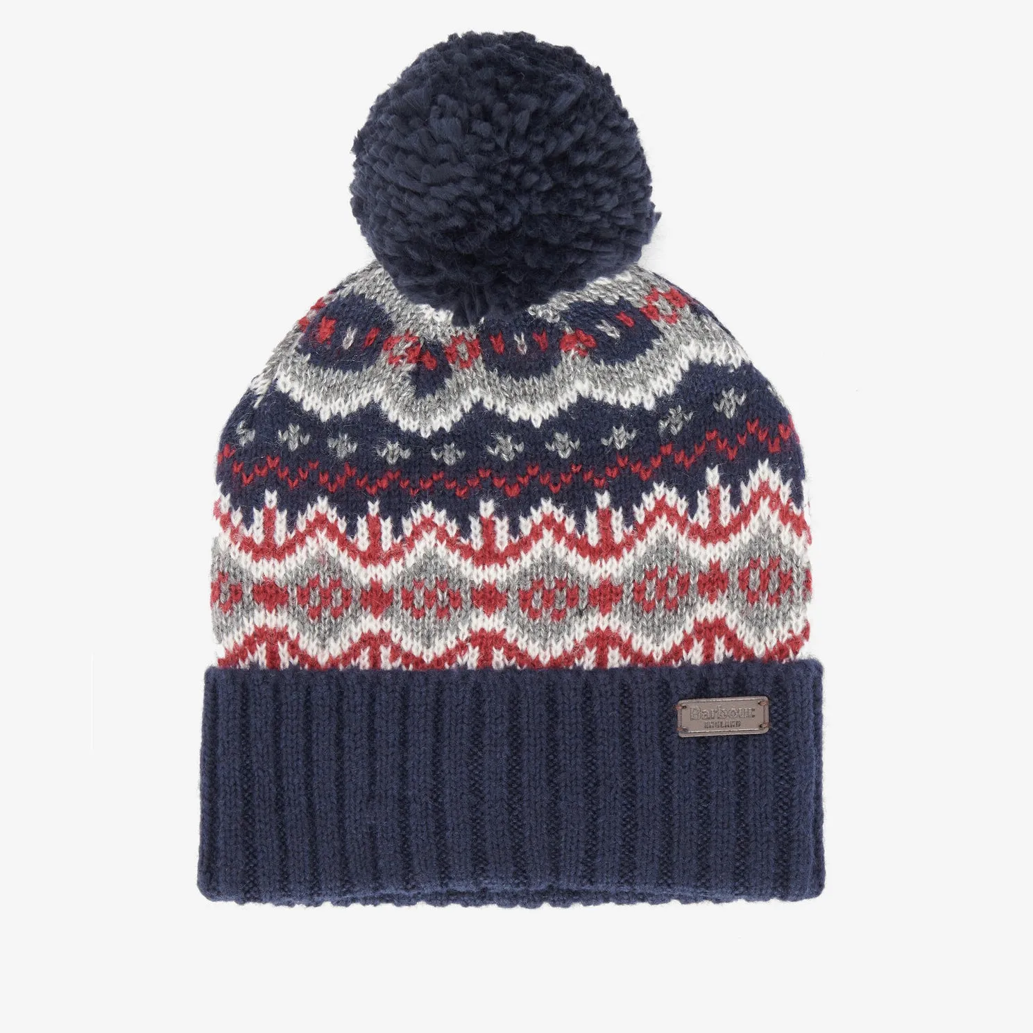 CASE FAIRISLE Mens Bobble Beanie Blue Granite sold by House of Slippers