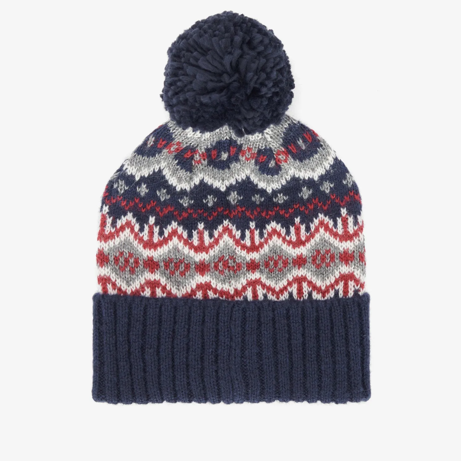 CASE FAIRISLE Mens Bobble Beanie Blue Granite sold by House of Slippers product image thumbnail 3