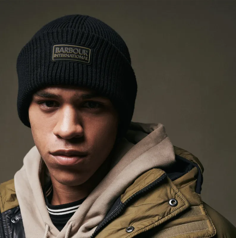 Barbour FLEX Mens Beanie Black sold by House of Slippers