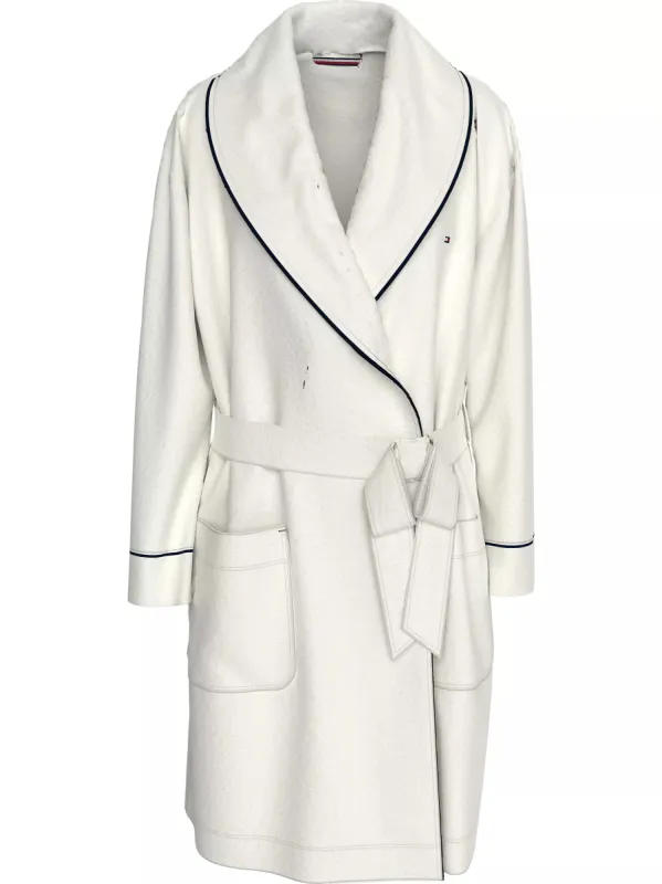 ORIGINAL Womens Fleece Bathrobe Ivory made by Tommy Hilfiger