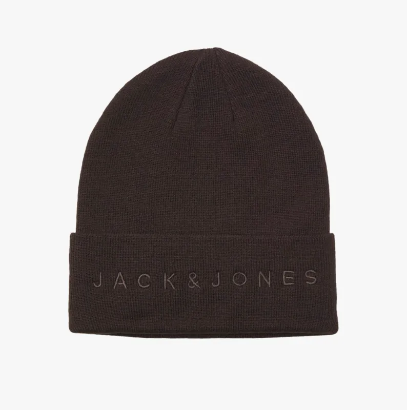 Jack & Jones GIVE Mens Beanie Chocolate Torte sold by House of Slippers