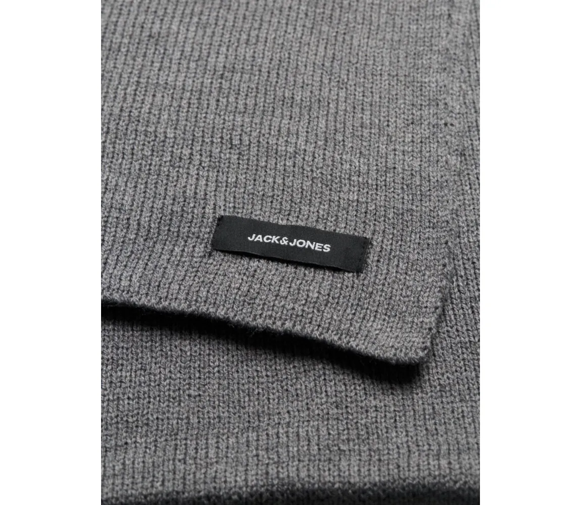 Jack & Jones DNA Mens Hat & Scarf Grey Melange sold by House of Slippers product image thumbnail 3