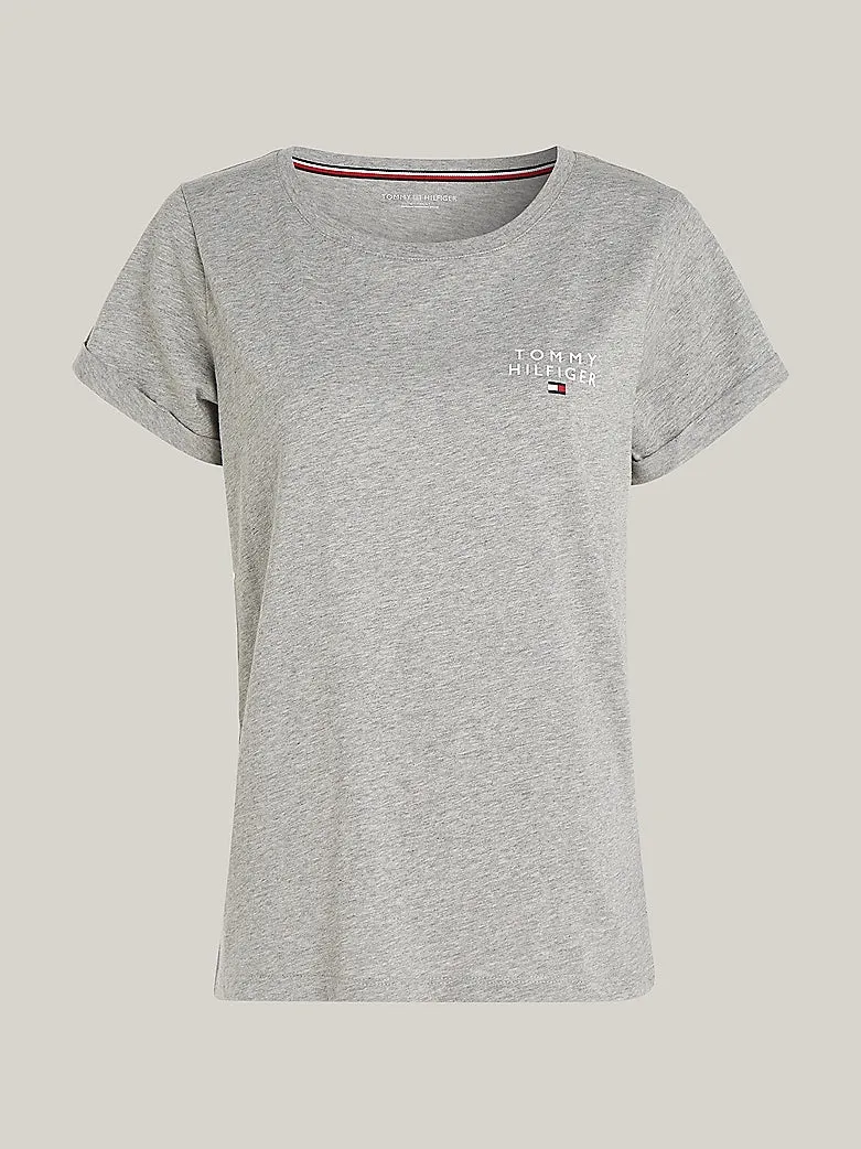 Tommy Hilfiger PURE COTTON Womens T-Shirt Light Grey Heather sold by House of Slippers product image thumbnail 2