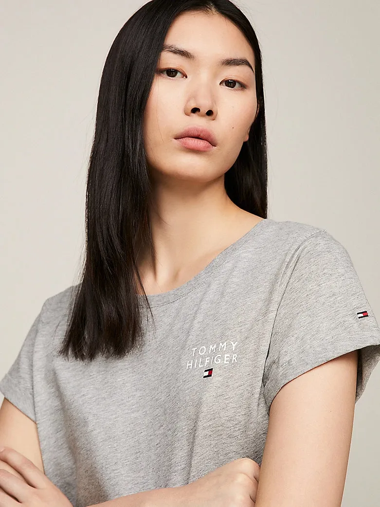 Tommy Hilfiger PURE COTTON Womens T-Shirt Light Grey Heather sold by House of Slippers product image thumbnail 3