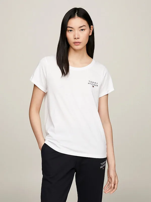 Tommy Hilfiger PURE COTTON Womens T-Shirt White made by Tommy Hilfiger