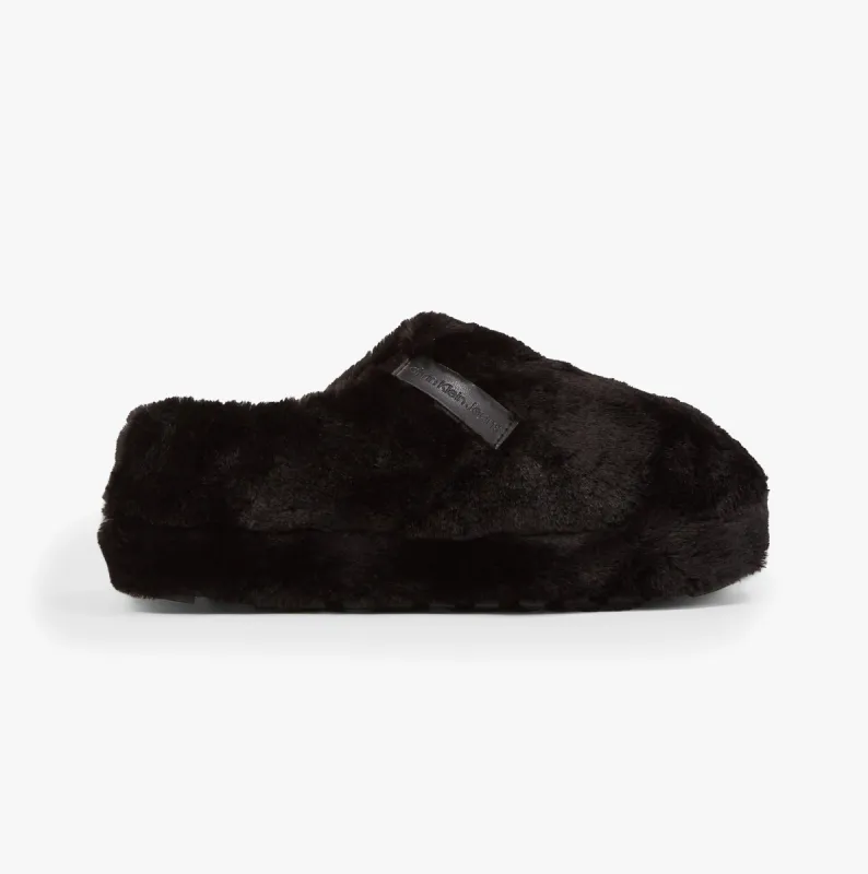 HOME ANKLE Womens Mule Slippers Triple Black sold by House of Slippers